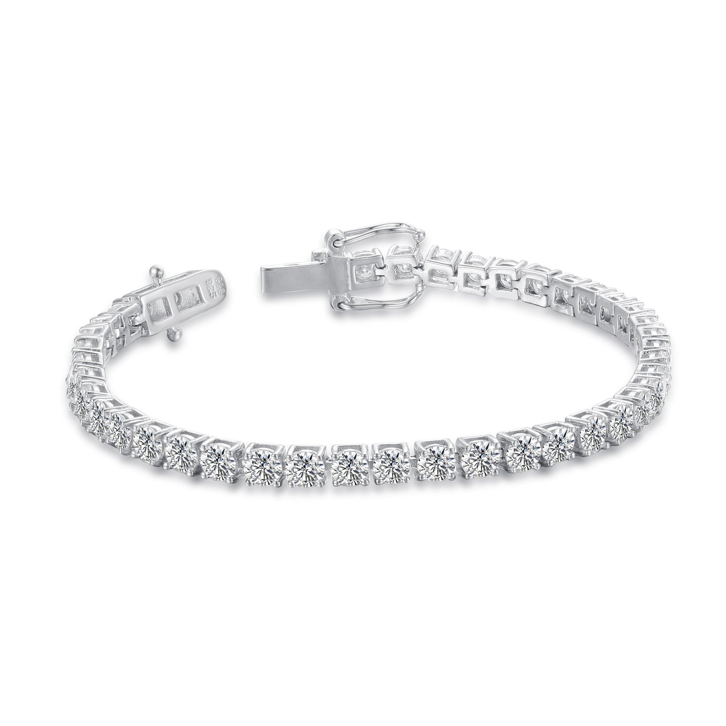 The Lumière - 10.25ct Moissanite Tennis Bracelet in Luminous Sterling Silver