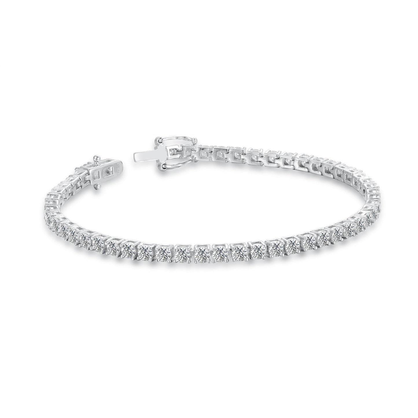 The Étoile - 5.72ct Moissanite Tennis Bracelet in Luminous Sterling Silver