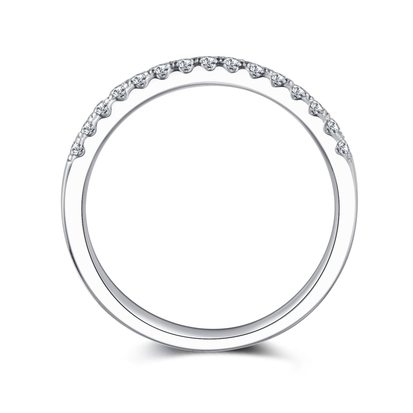 Heritage Moissanite Wedding Band Set in Sterling Silver