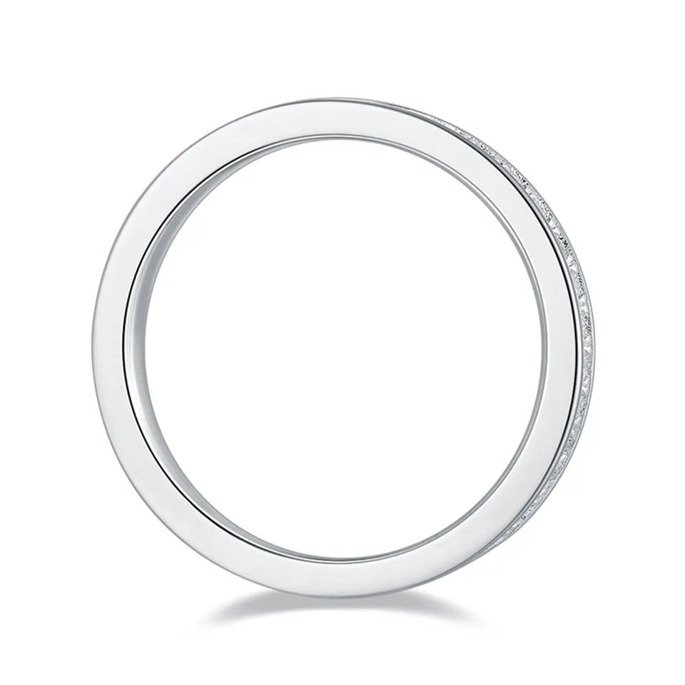 Heritage Pave Full Eternity Moissanite Stacking Ring
