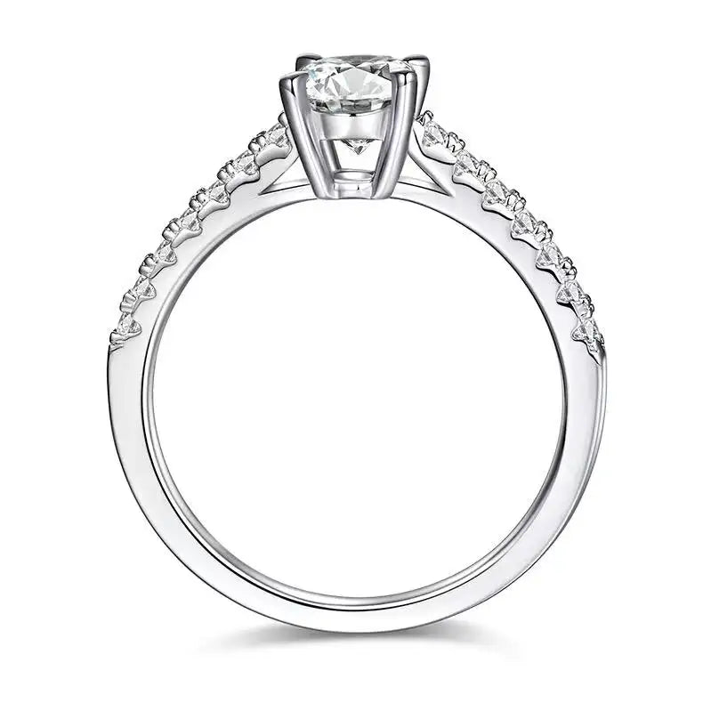 Elevé Basket Set 1.00ct Oval Cut Moissanite Engagement Ring