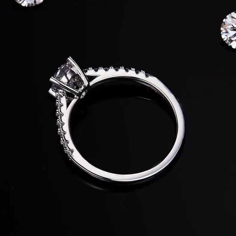 Elevé Basket Set 1.00ct Oval Cut Moissanite Engagement Ring