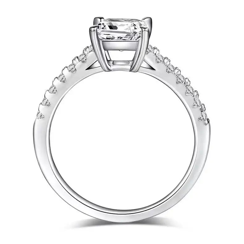 Elevé Basket Set 1.00ct Princess Cut Moissanite Engagement Ring