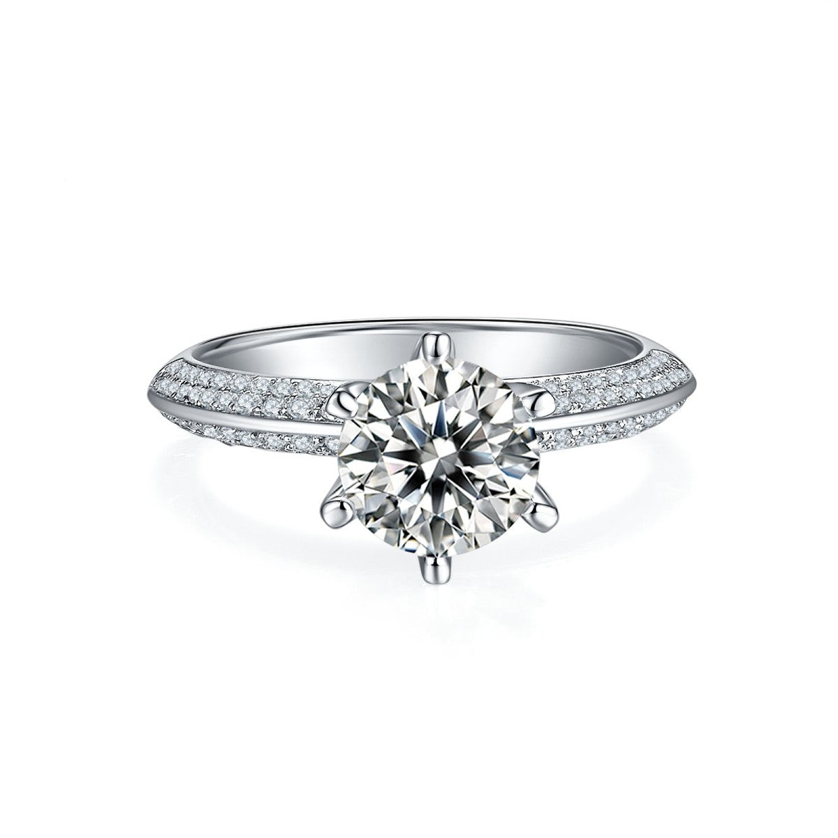 Elevé Pave 1.50ct Moissanite Engagement Ring