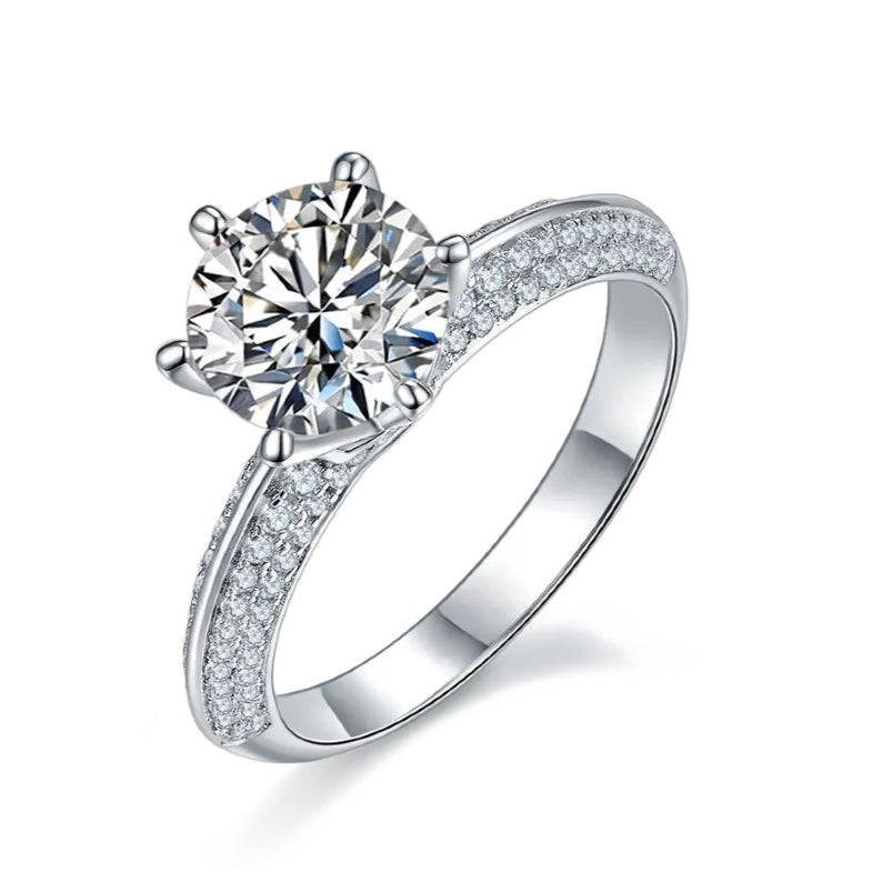 Elevé Pave 2.00ct Moissanite Engagement Ring