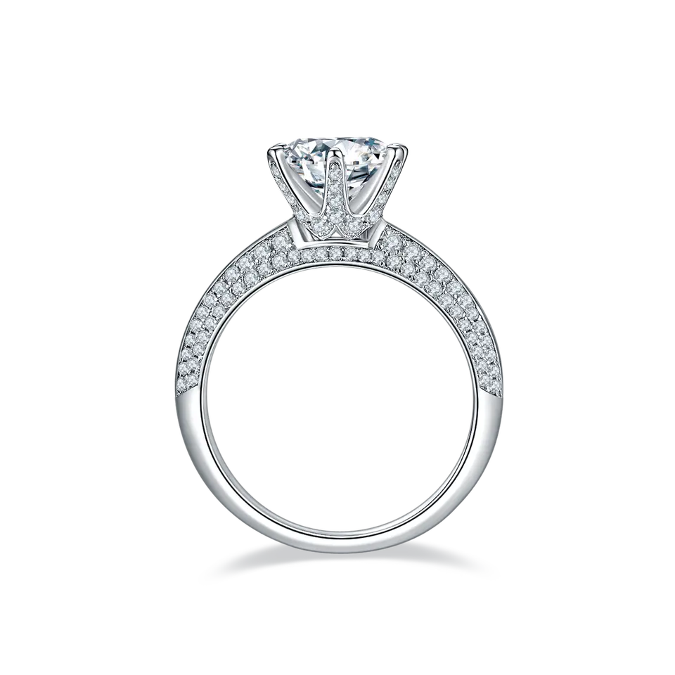 Elevé Pave 2.00ct Moissanite Engagement Ring