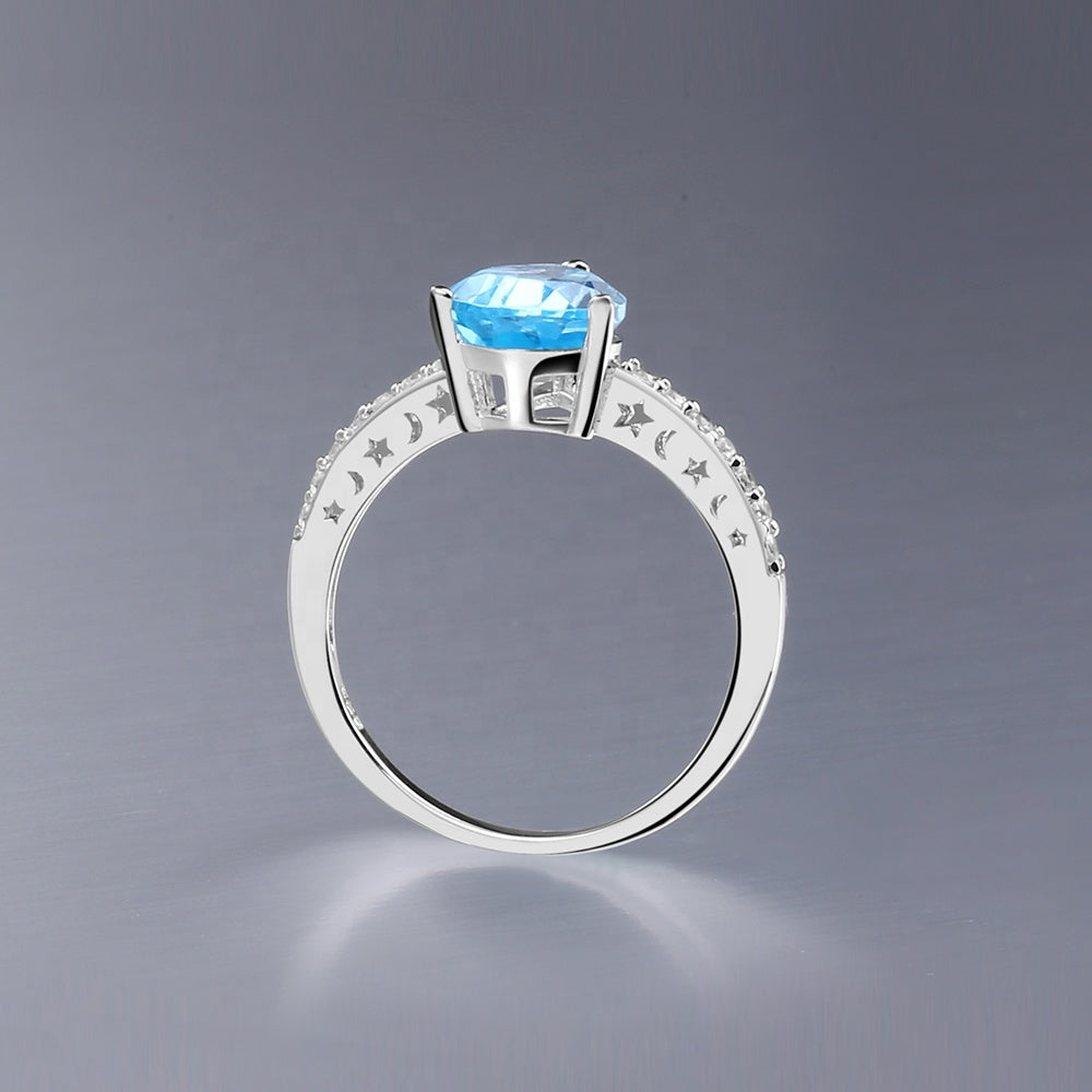 Celestial Blue Topaz Ring
