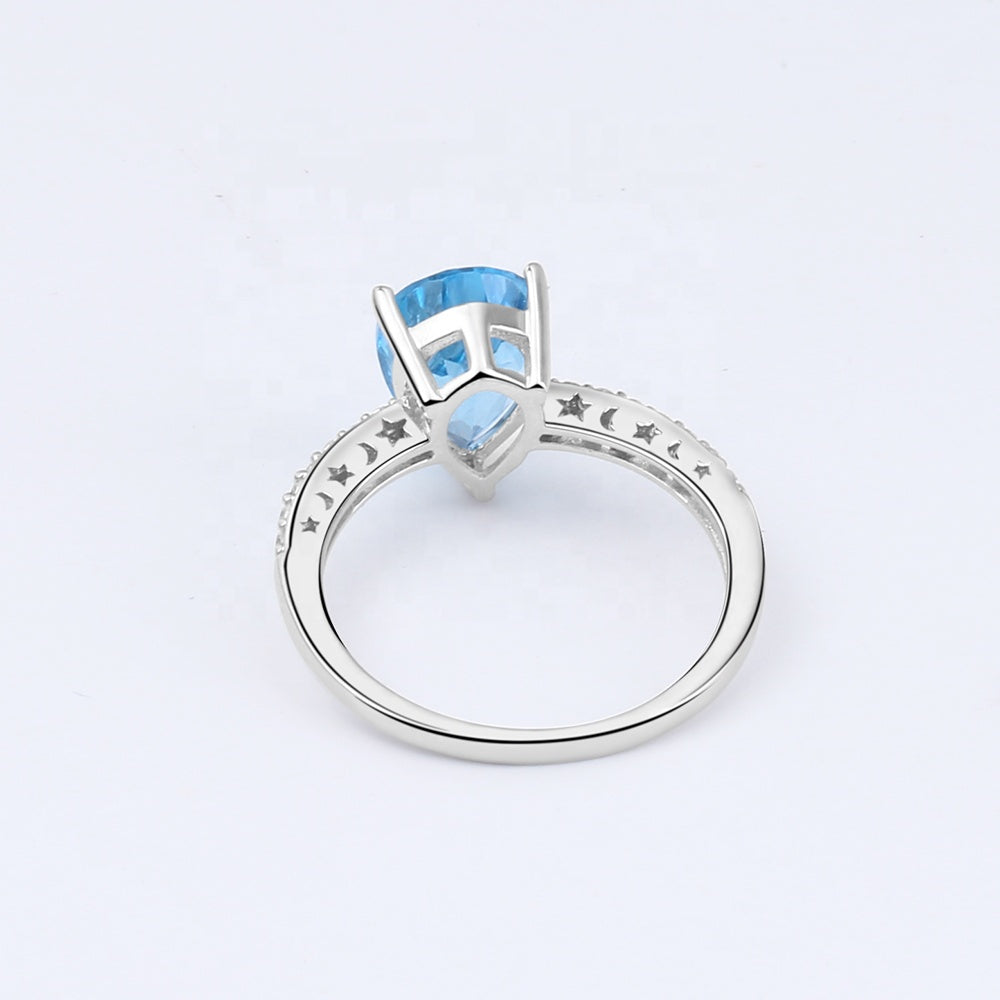 Celestial Blue Topaz Ring