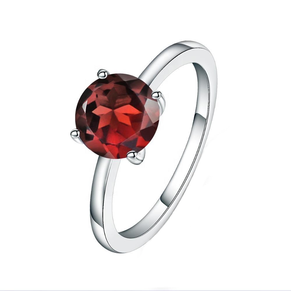 Heritage 4 Claw Garnet Solitaire Ring