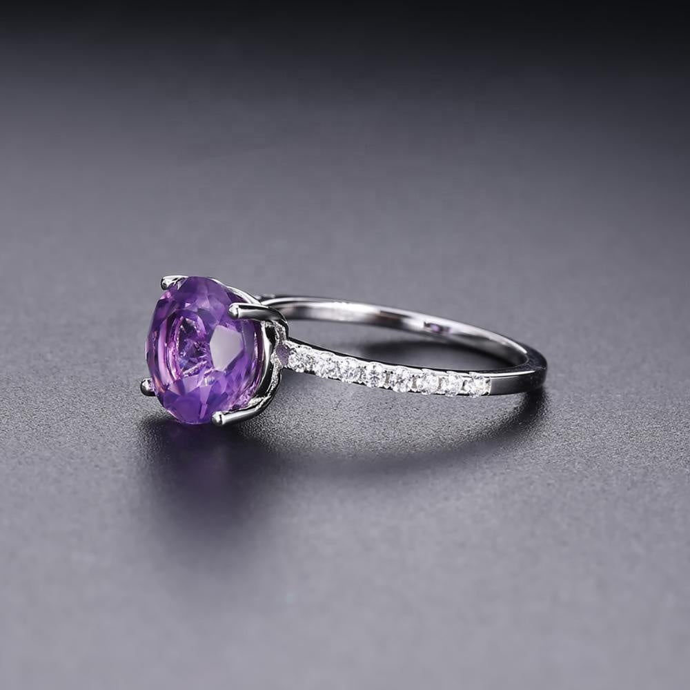 Privé Amethyst Ring - Round Brilliant Cut