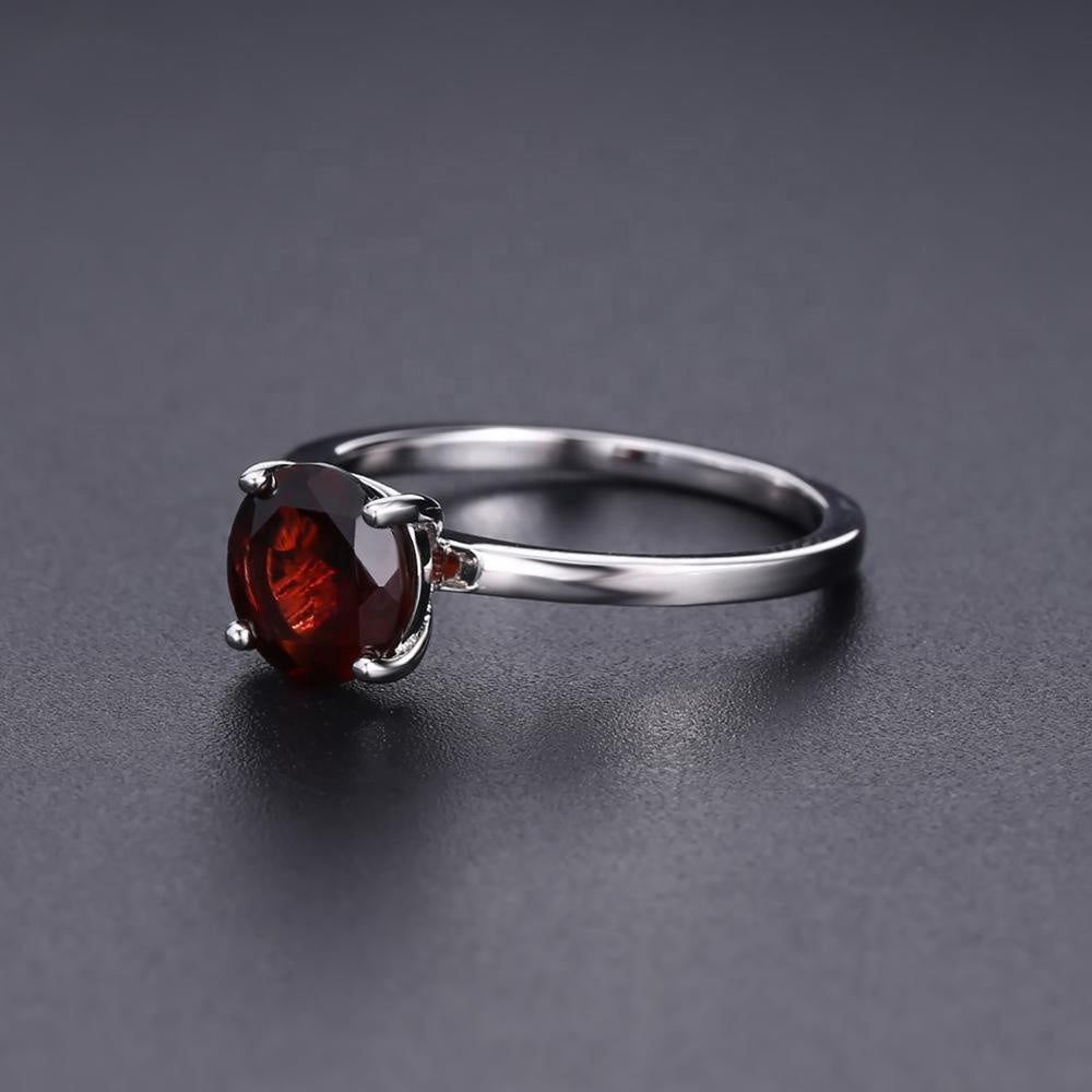 Heritage 4 Claw Garnet Solitaire Ring