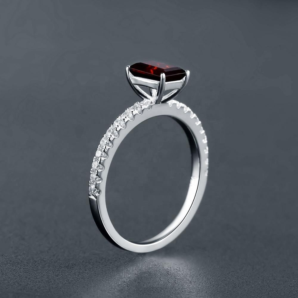 Privé Garnet Ring - Emerald Cut