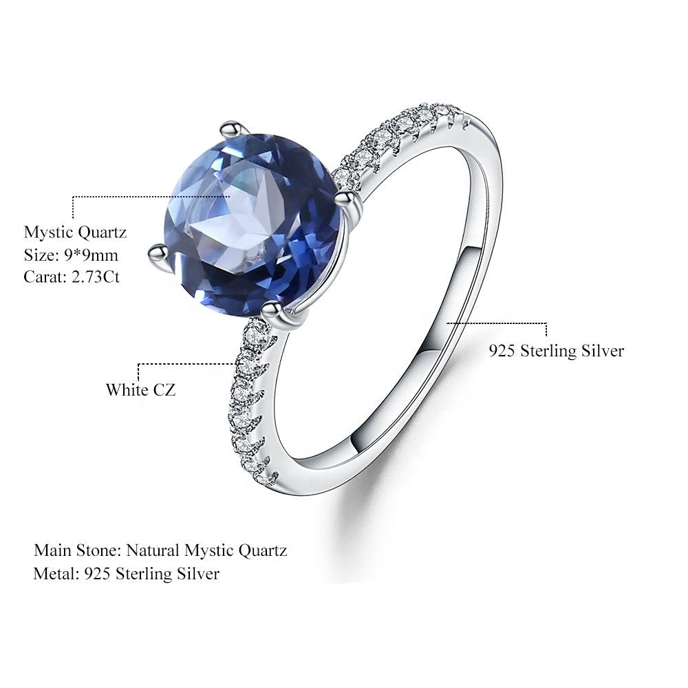 Privé Mystic Quartz Ring - Round Brilliant Cut