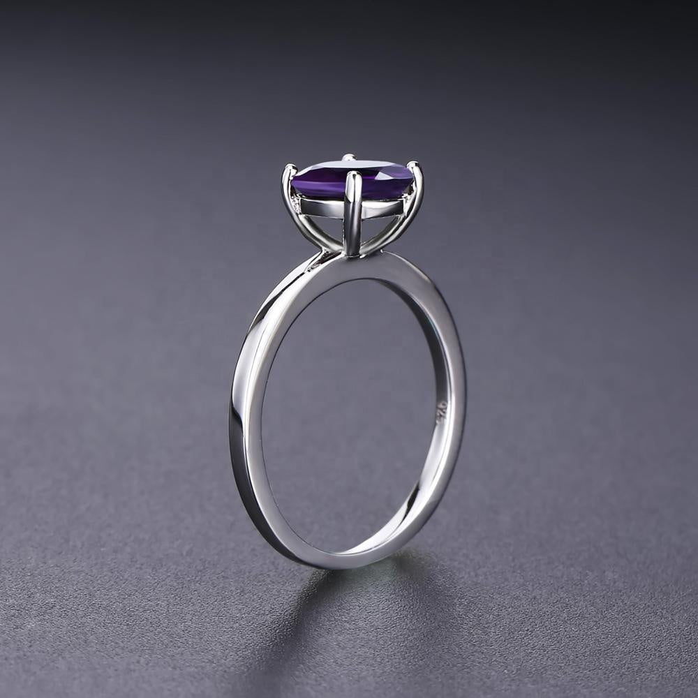 Heritage 4 Claw Amethyst Solitaire Ring