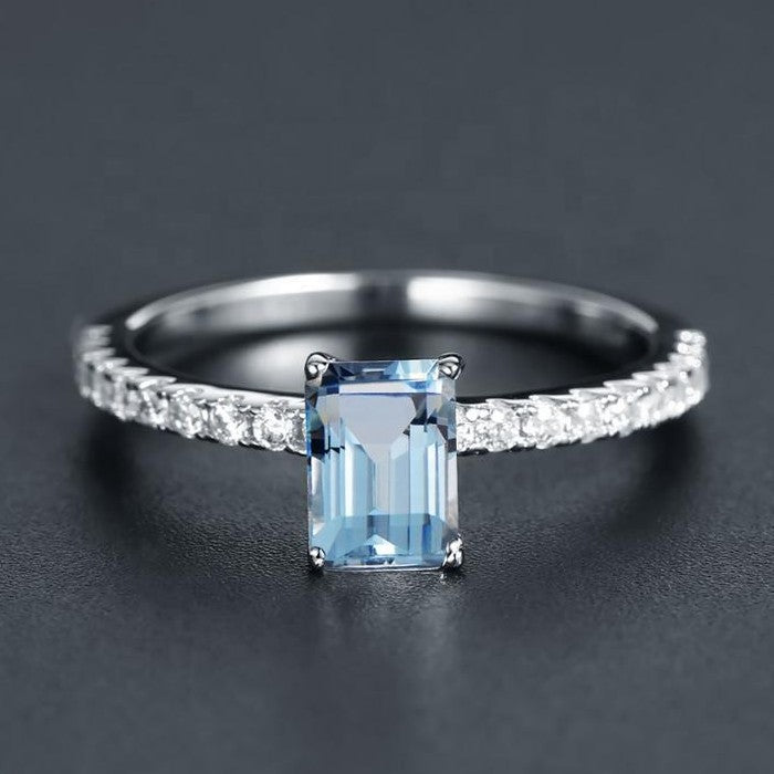 Privé Blue Topaz Ring - Emerald Cut