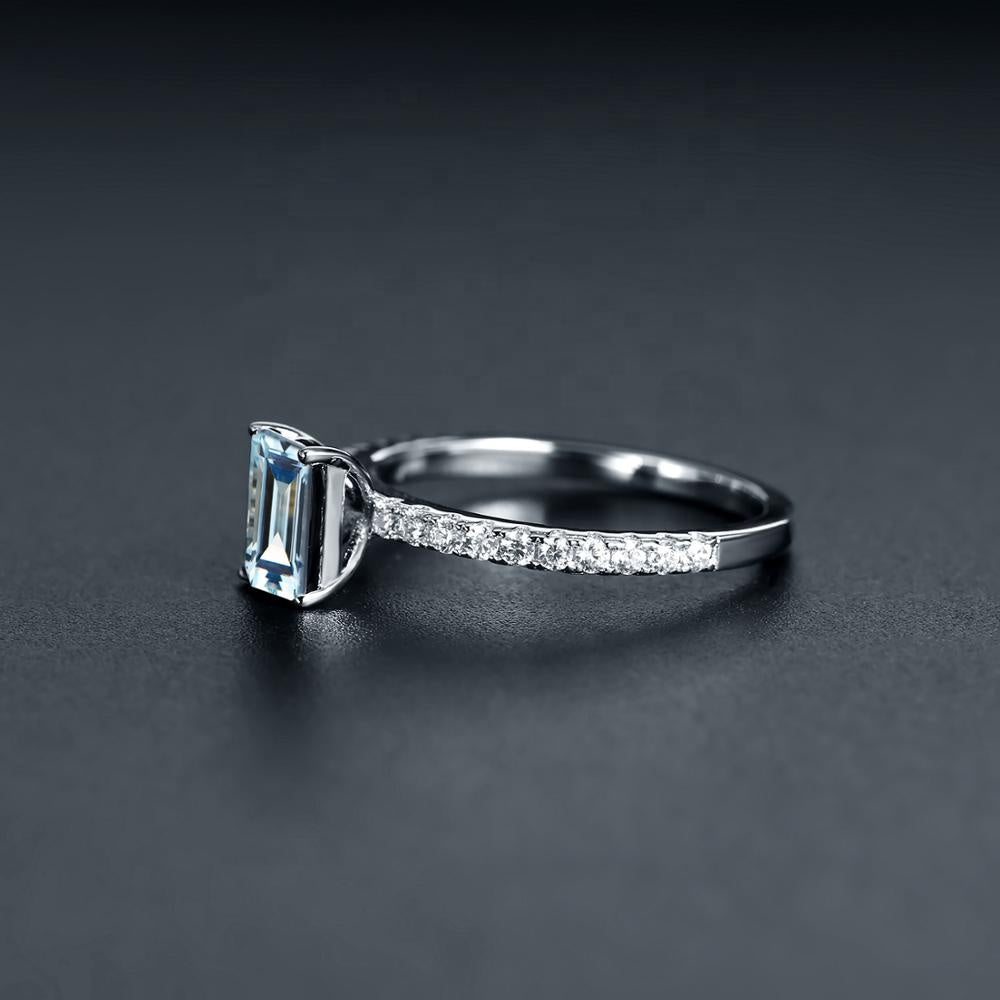 Privé Blue Topaz Ring - Emerald Cut