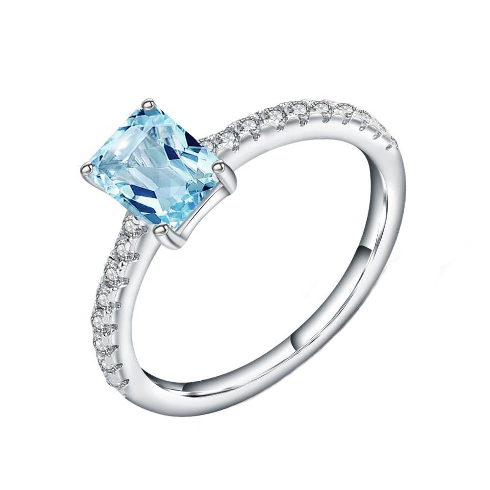 Privé Blue Topaz Ring - Emerald Cut