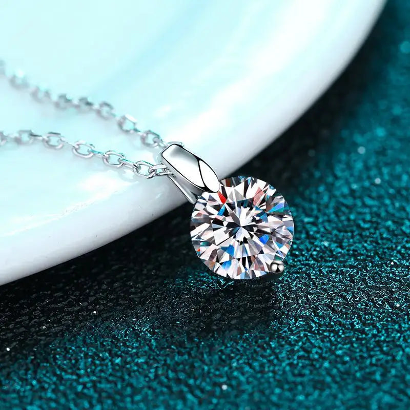 Floating Moissanite Pendant