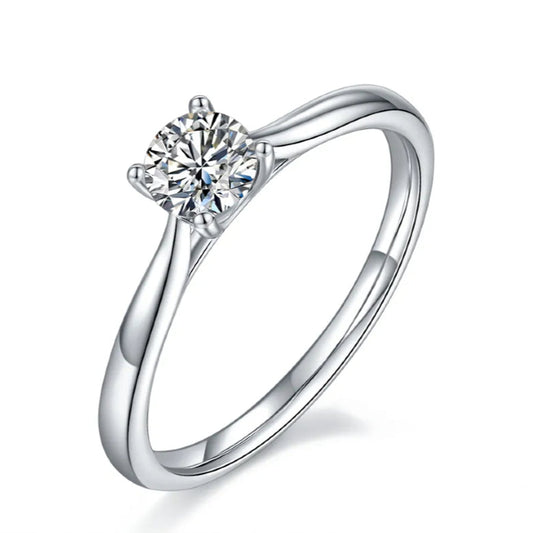 Heritage 4 Claw Solitaire 0.50ct Moissanite Engagement Ring