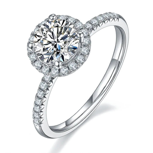 Heritage Halo 1.00ct Moissanite Engagement Ring