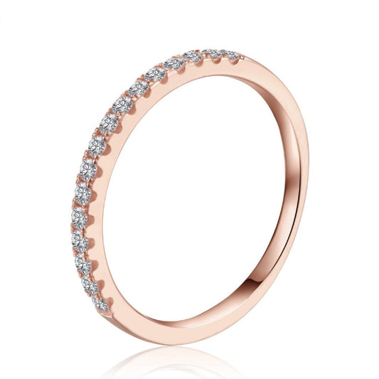 Heritage Moissanite Wedding Band Set in 9ct Rose Gold