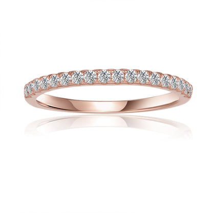 Heritage Moissanite Wedding Band Set in 9ct Rose Gold
