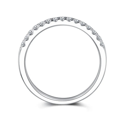 Heritage Moissanite Wedding Band Set in 9ct White Gold