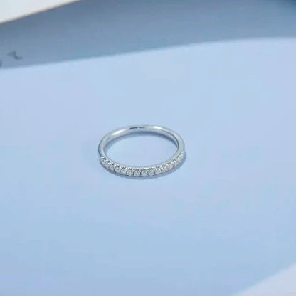 Heritage Moissanite Wedding Band Set in 9ct White Gold