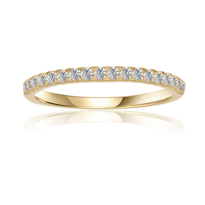 Heritage Moissanite Wedding Band Set in 9ct Yellow Gold