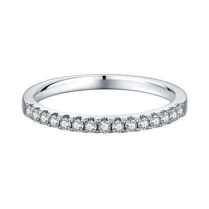 Heritage Moissanite Wedding Band Set in Sterling Silver