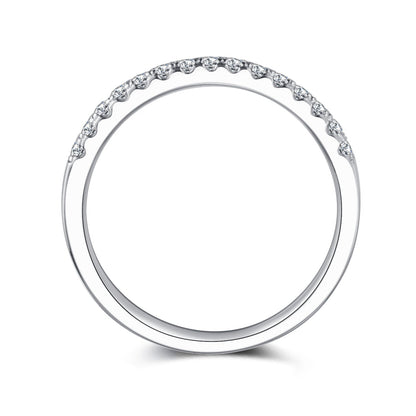 Heritage Moissanite Wedding Band Set in Sterling Silver