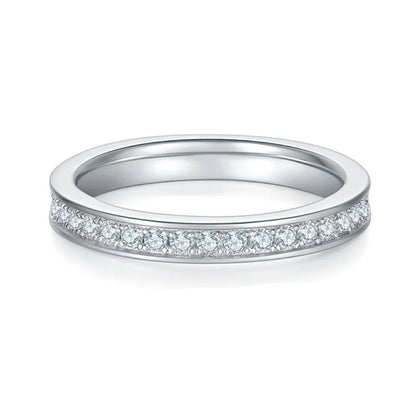 Heritage Pave Full Eternity Moissanite Stacking Ring