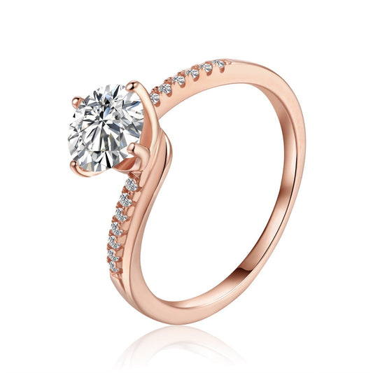 Elevé 1.00ct Moissanite Engagement Ring Set in 9ct Rose Gold