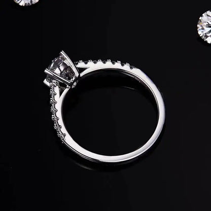 Elevé Basket Set 1.00ct Oval Cut Moissanite Engagement Ring