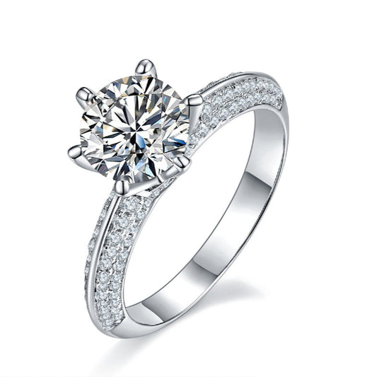 Elevé Pave 1.50ct Moissanite Engagement Ring