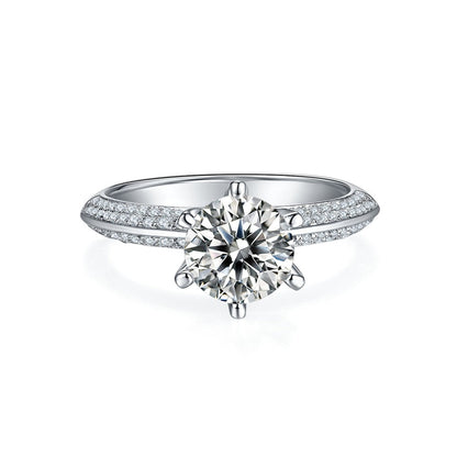Elevé Pave 1.50ct Moissanite Engagement Ring