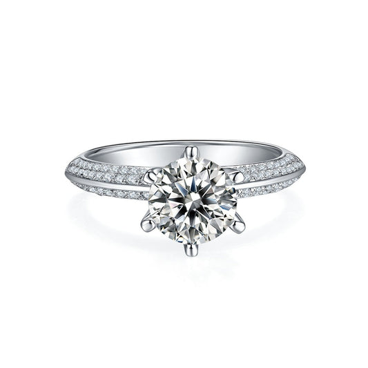 Elevé Pave 1.50ct Moissanite Engagement Ring