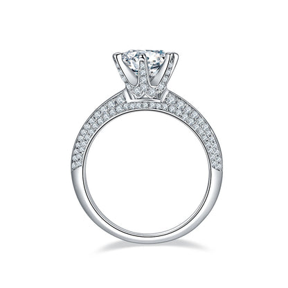 Elevé Pave 1.50ct Moissanite Engagement Ring