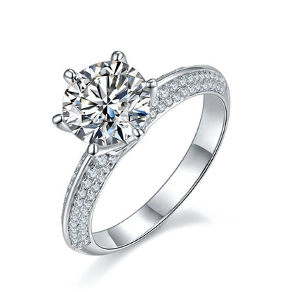Elevé Pave 2.00ct Moissanite Engagement Ring
