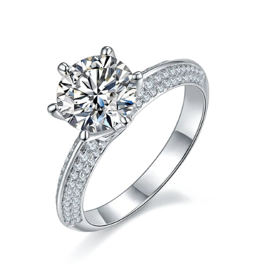 Elevé Pave 2.00ct Moissanite Engagement Ring