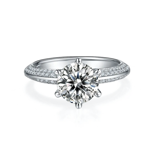 Elevé Pave 2.00ct Moissanite Engagement Ring
