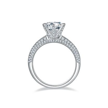 Elevé Pave 2.00ct Moissanite Engagement Ring