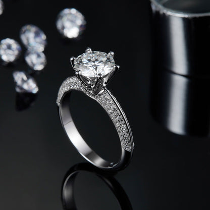 Elevé Pave 2.00ct Moissanite Engagement Ring