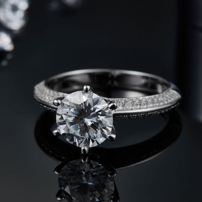 Elevé Pave 2.00ct Moissanite Engagement Ring