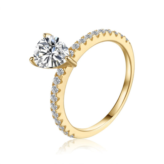 Privé Pear Shape 1.25ct Moissanite Engagement Ring Set in 9ct Yellow Gold