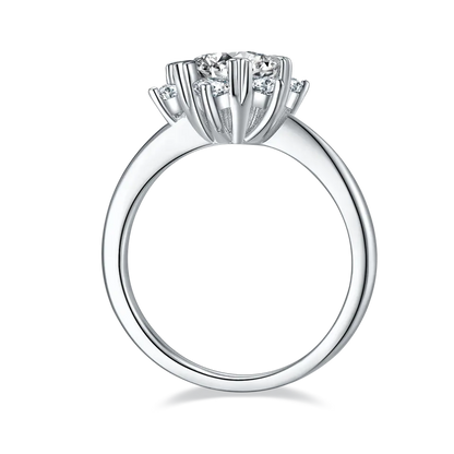 Floral 1.00ct Moissanite Engagement Ring