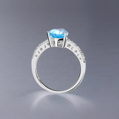 Celestial Blue Topaz Ring