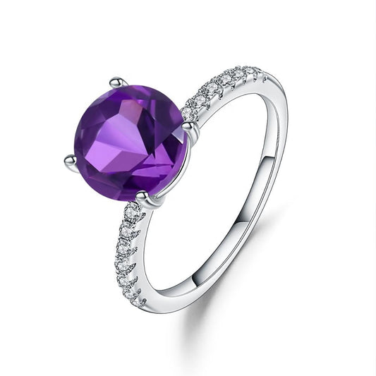 Privé Amethyst Ring - Round Brilliant Cut