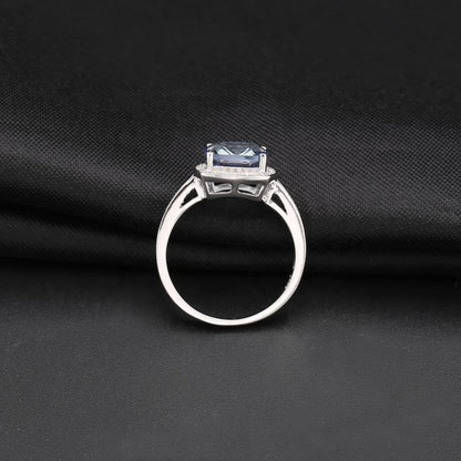 Elevé Halo Mystic Quartz Ring - Cushion Cut