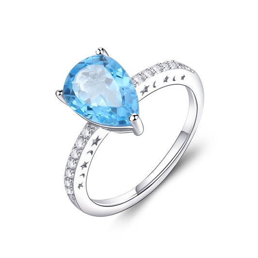 Celestial Blue Topaz Ring